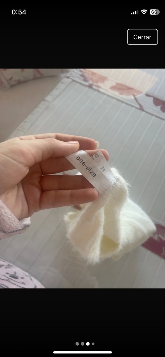 Top de pelo blanco talla única