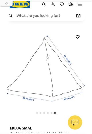 Puff Triangular Ikea Multicolor