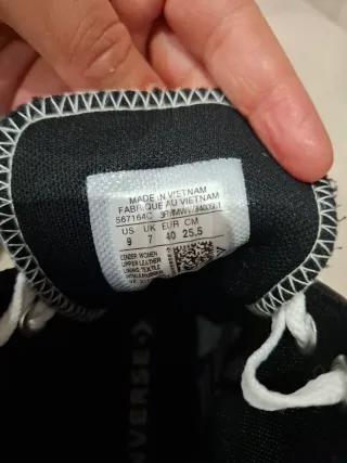 Converse Piel Negra Talla 40