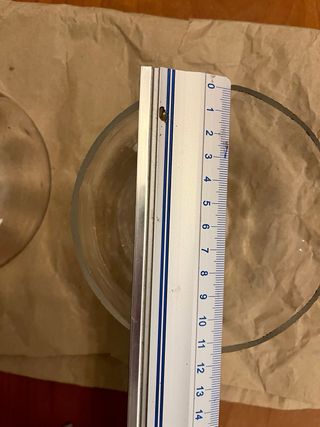 2 repuestos cristal lámpara antigua