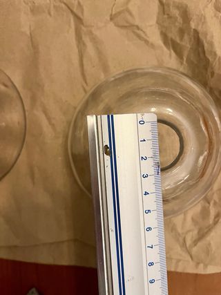 2 repuestos cristal lámpara antigua