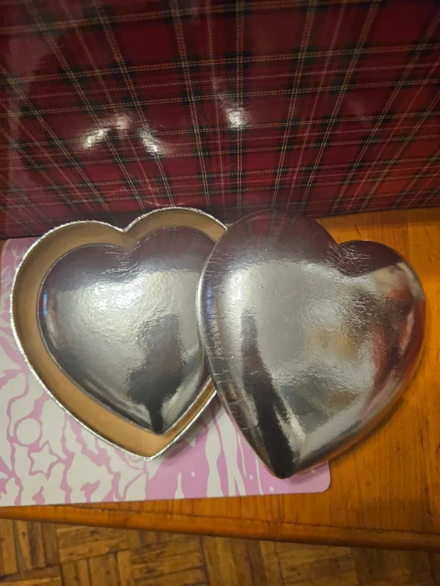 Scatola Cuore Rossa e Argentata