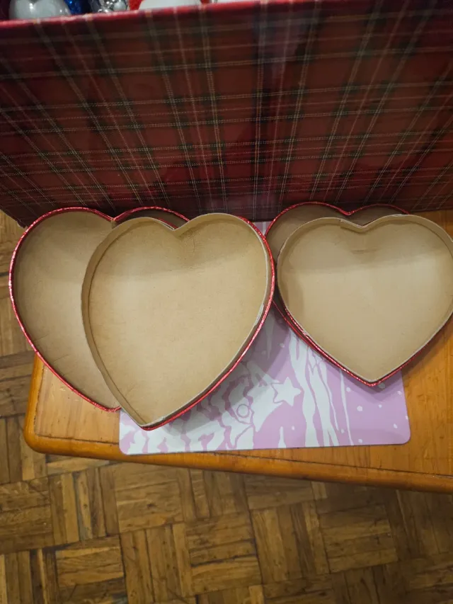 Scatola Cuore Rossa e Argentata