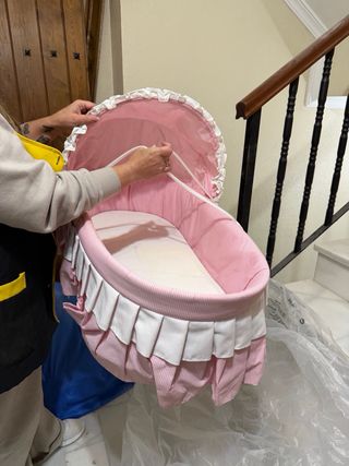 Moisés para bebé rosa