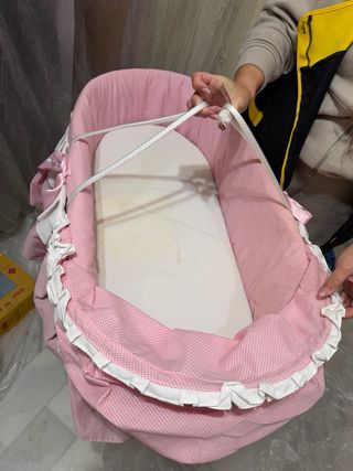 Moisés para bebé rosa