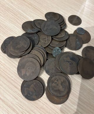 Lote de monedas de cobre españolas