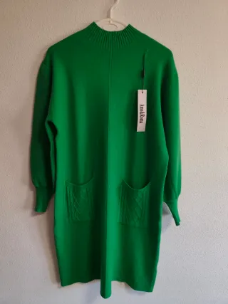 Vestido verde talla única Amor & Roma nuevo.