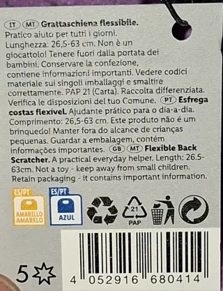 Rascador de espalda extensible