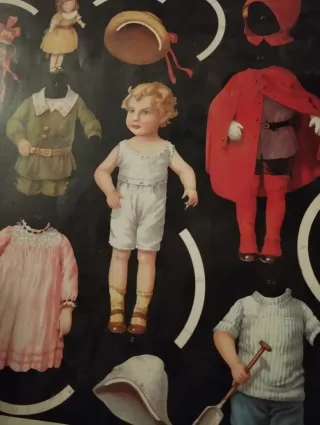 Lamina de Muñecas Recortables Antiguas