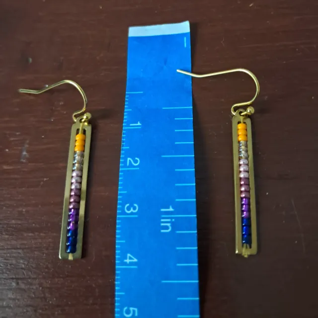 Pendientes hechos a mano con cuentas Miyuki