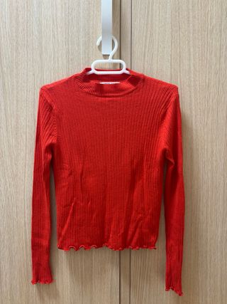 Camiseta roja manga larga