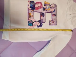 Sudadera K-Pop Niña Blanca, personalizada letra E.