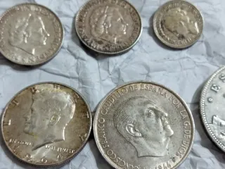 Lote monedas plata