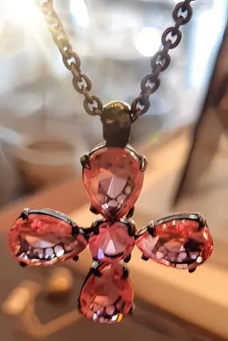 Giorà By Raspini Girocollo Fiori Rosa Oro