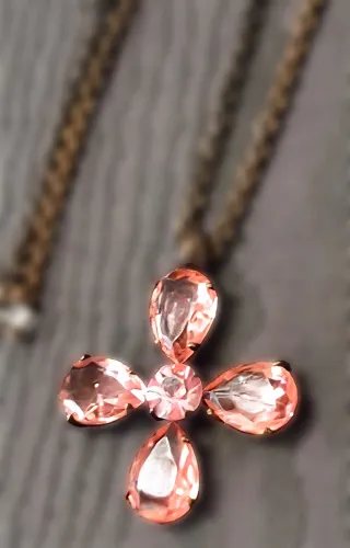 Giorà By Raspini Girocollo Fiori Rosa Oro