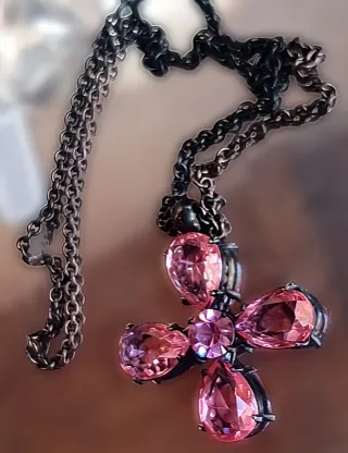 Giorà By Raspini Girocollo Fiori Rosa Oro