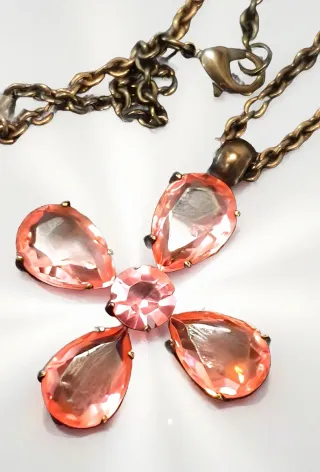 Giorà By Raspini Girocollo Fiori Rosa Oro