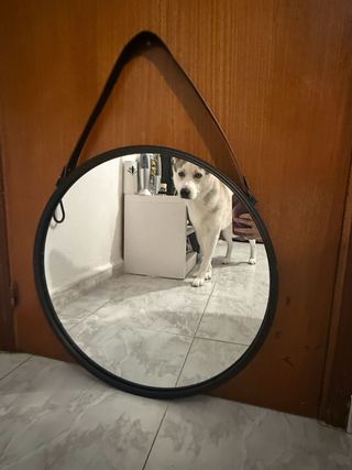 Specchio da trucco rotondo nero