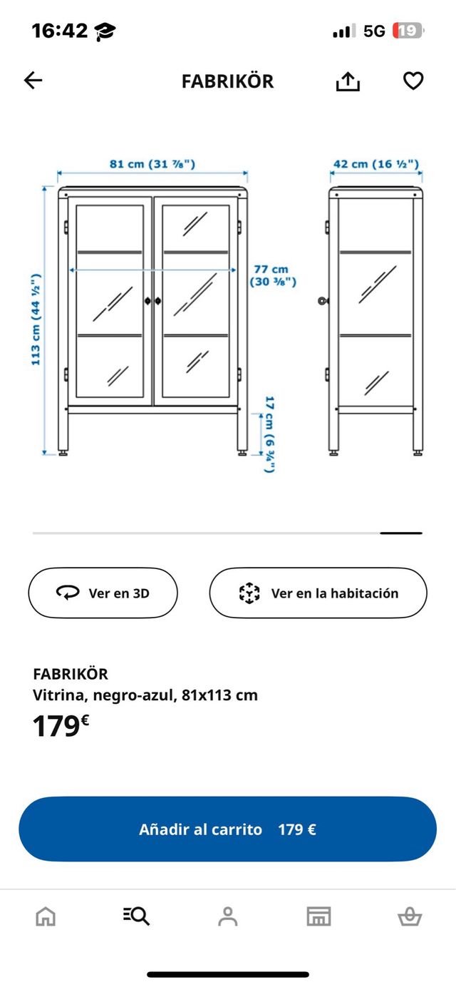 Vitrine in vetro Ikea Cristal Azul