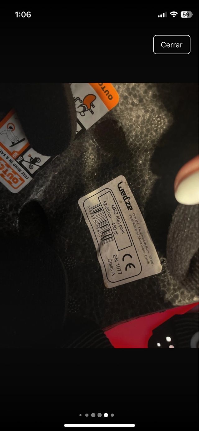 Casco rosa patinaje y ski Wedze