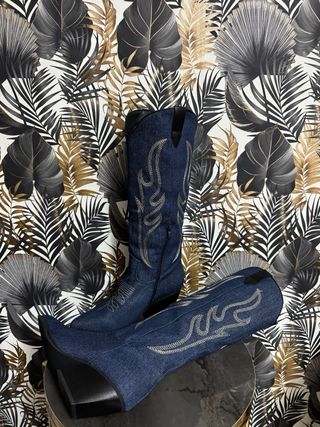 Stivali alti jeans donna