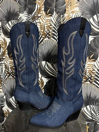 Stivali alti jeans donna