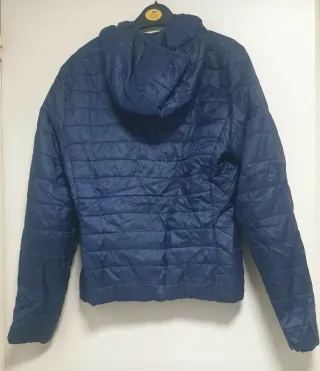 Chaqueta acolchada azul mujer Bershka