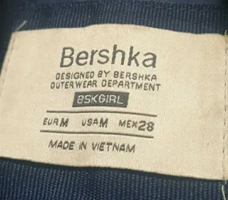 Chaqueta acolchada azul mujer Bershka