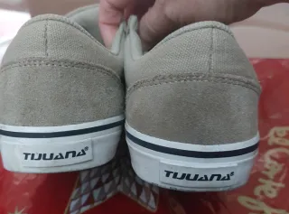 Tenis Tijuana Beige y Azul
