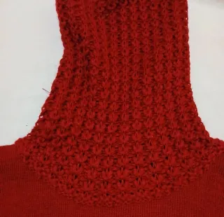 Maglione collo alto donna rosso