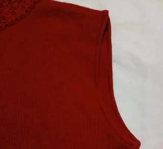 Maglione collo alto donna rosso