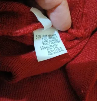 Maglione collo alto donna rosso