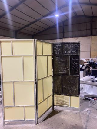 Biombo RISÖR Ikea blanco/negro