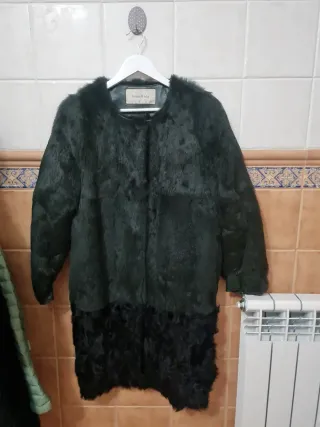 Abrigo Bimba y Lola verde y negro