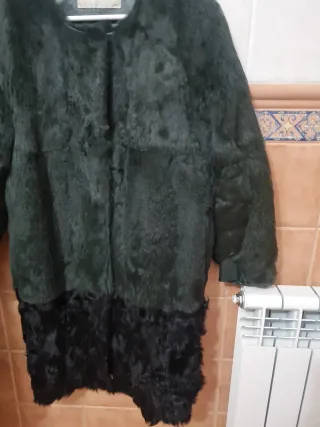 Abrigo Bimba y Lola verde y negro