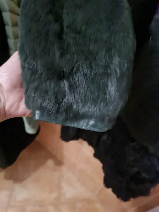 Abrigo Bimba y Lola verde y negro