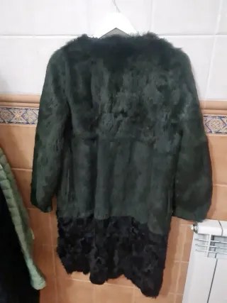 Abrigo Bimba y Lola verde y negro