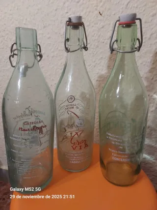 Lotto di 3 Vecchie Bottiglie di Gassosa