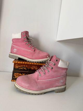 Timberland Stivali Rosa e Bianchi