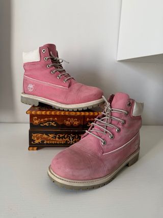 Timberland Stivali Rosa e Bianchi