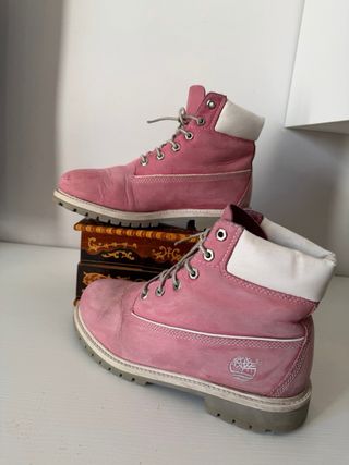 Timberland Stivali Rosa e Bianchi