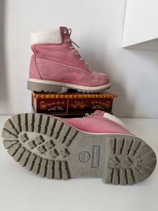 Timberland Stivali Rosa e Bianchi
