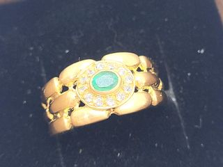 anillo oro 18k con piedra