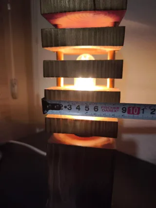 Lámpara de mesa rústica artesanal