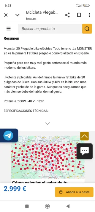 Bicicleta Eléctrica Monster 9 V