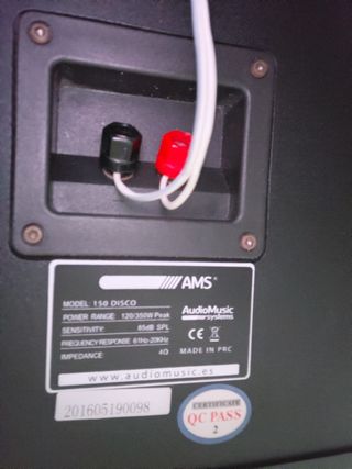 4 Altavoces AMS 150 Disco + Soportes de pared