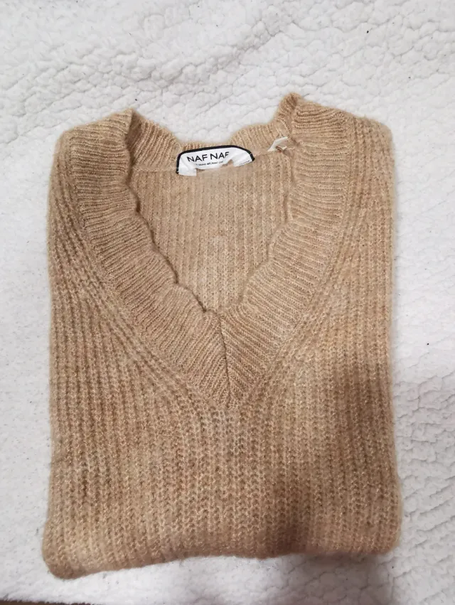 Giubbotto a maglia fine con scollo a V