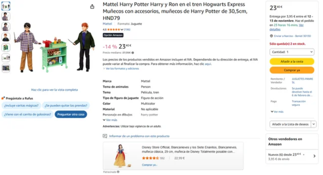 Harry Potter e Ron no trem de Hogwarts