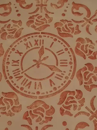 2 Folhas Stencil Steampunk Relógios