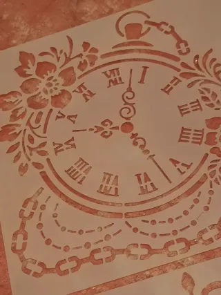 2 Folhas Stencil Steampunk Relógios